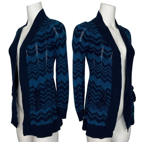 Missoni For Target Cardigan Sweater S Blue Chevron - Picture 3 of 12
